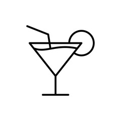 Cocktail icon logo set vector