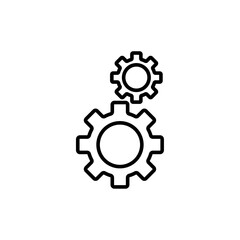 Gears icon logo set vector