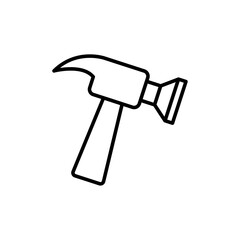 Hammer icon logo set vector