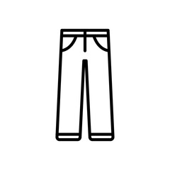 Pants icon logo set vector