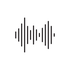Sound wave icon logo set vector