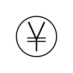 Yen icon logo set vector