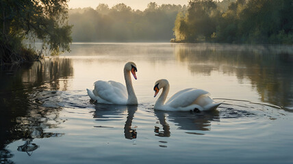 swan on the lake