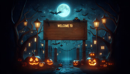 Halloween sign background