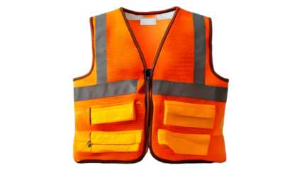 Safety vest safeguard on clipping path, full depth of field 