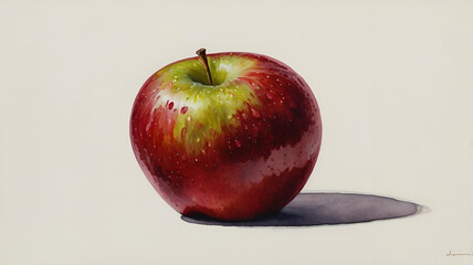 red apple on a white background