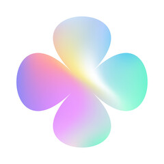 Vector holographic sticker in 90s style.Isolated shiny chrome shape.Modern iridescent foil icon or symbol in y2k aesthetic.Trendy cosmic emblem for banners,social media marketing,branding,offers