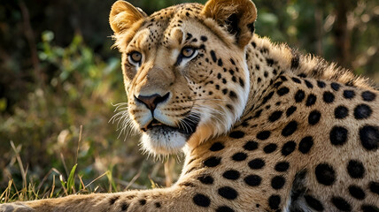 close up of a leopard