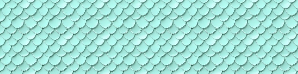 Aqua mermaid tail scale pattern - seamless turquoise textured background