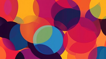 Colorful overlapping circles creating vibrant abstract background