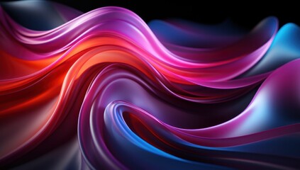 Abstract waves of vibrant colors creating a fluid, dynamic composition.