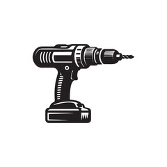  Drill silhouette vector design illustration
