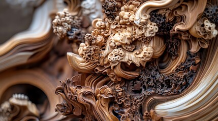 木材の彫刻、wood carving