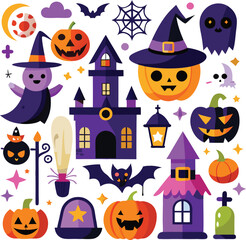 Halloween Spooky Characters And Decorations