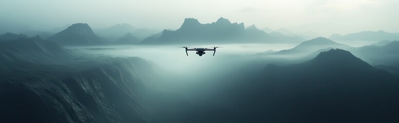Drone industry’s evolution in technology, a theme of advanced, futuristic solutions.
