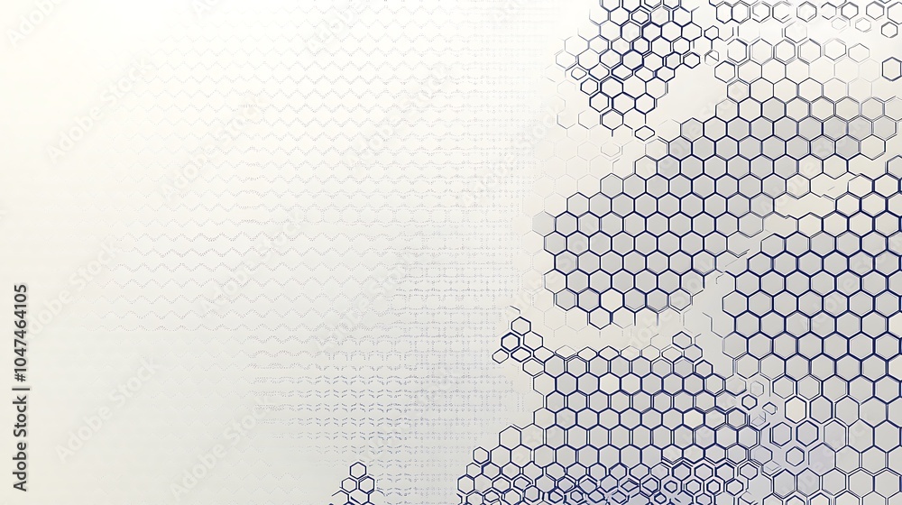 Aufkleber Abstract white background with a hexagonal pattern.