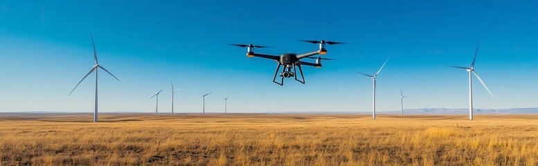 Drone innovation in the solar panel sector, advancing clean energy through aerial tech.