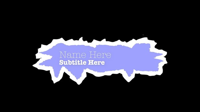Playful Paper Tear Lower Third & Title Intro