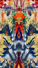 Abstract background art . Ethnic pattern. Mixtures of oil paint. Trendy hand painting canvas. Wall decor and Wall art prints Idea. 3D Texture. Art object