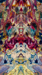 Abstract background art . Ethnic pattern. Mixtures of oil paint. Trendy hand painting canvas. Wall decor and Wall art prints Idea. 3D Texture. Art object