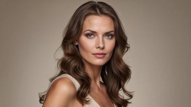 Frau Braune Haare