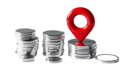 digital graph with a growth trend, symbolizing business success and financial growth.