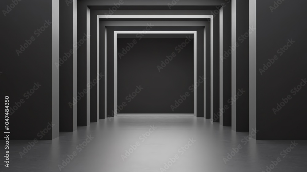 Poster minimalist dark gradient with a subtle central light source, creating an elegant, neutral space for 