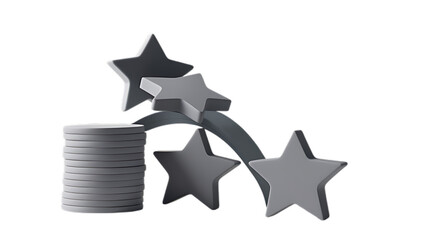Pile of gold dollar signs and coins transfer technology Internet banking white background cartoon style