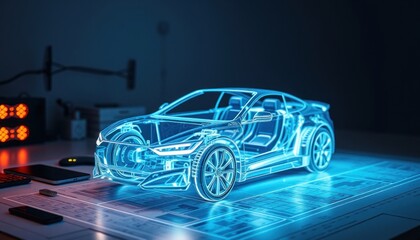 Futuristic transparent car design