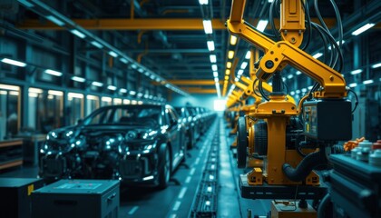Obraz premium Automated car manufacturing process