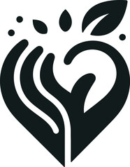 black and white hearts