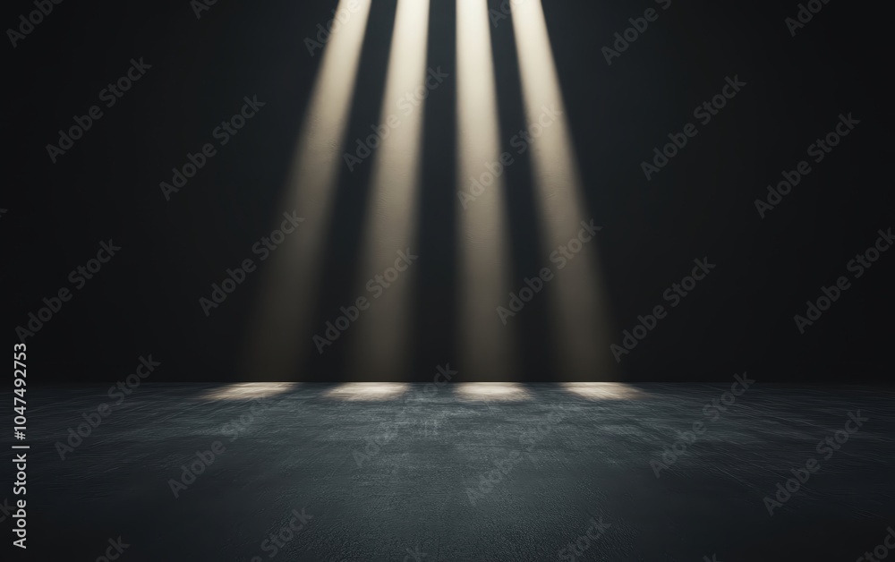 Poster deep black background with a faint glow emanating from above, creating an atmospheric and minimalist