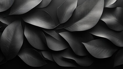 Fototapeta premium Black and White Leaf Abstract