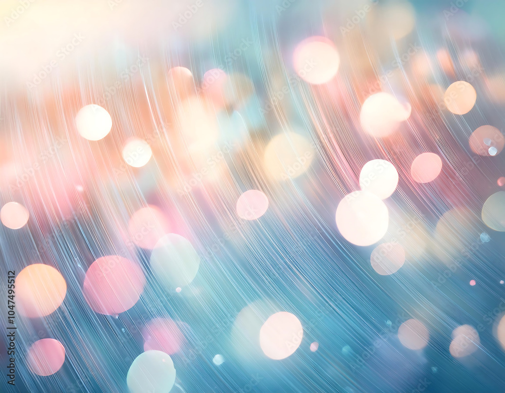 Poster Soft pastel colors blend with blurred light effects creating a serene abstract background i_1(669)