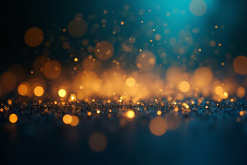 glitter lights blend background blue gold black colors lack focus