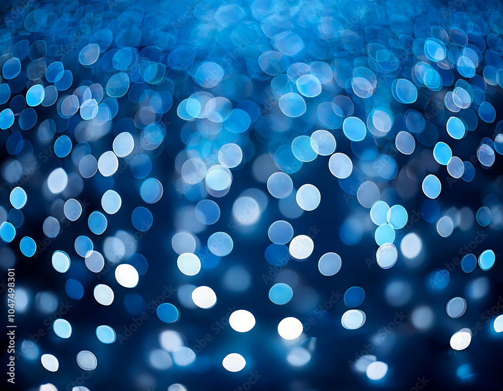 Poster Soft blue light creates a defocused bokeh effect in the background of an abstract image_1(662)