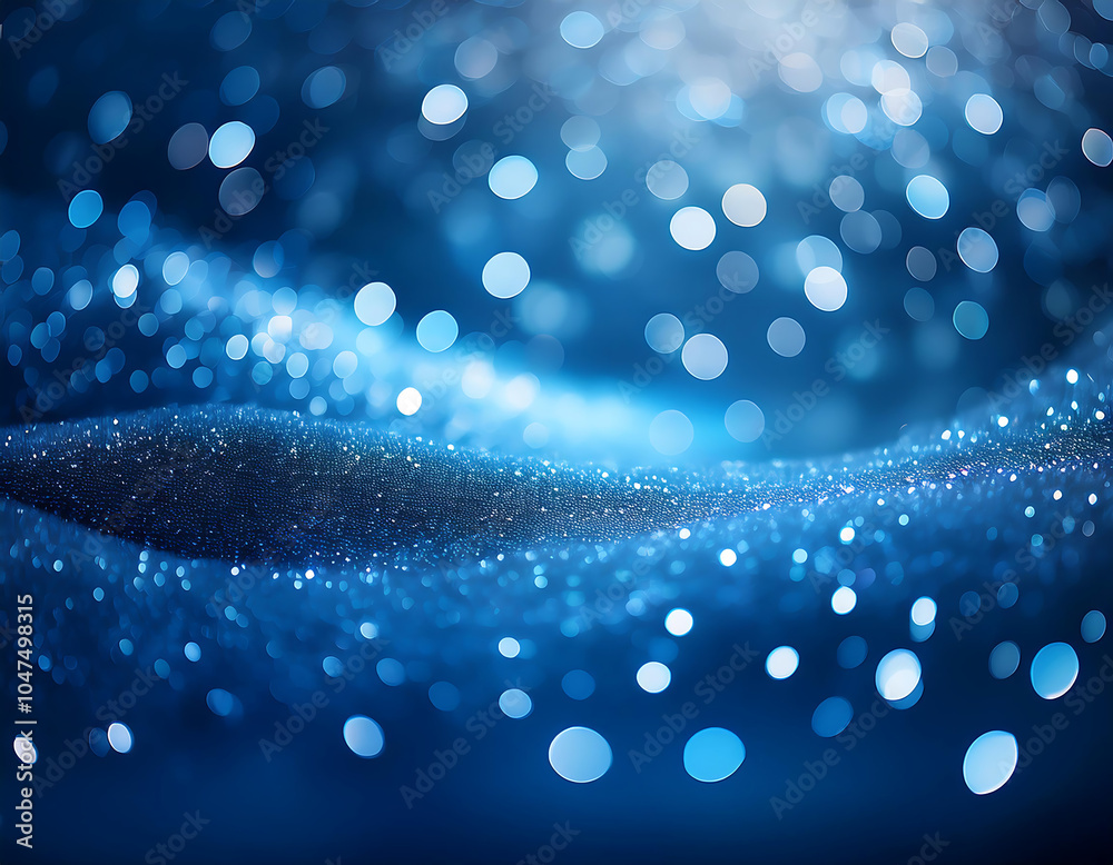 Poster Soft blue light creates a defocused bokeh effect in the background of an abstract image_1(661)