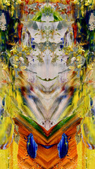 Obraz premium Abstract background art . Ethnic pattern. Mixtures of oil paint. Trendy hand painting canvas. Wall decor and Wall art prints Idea. 3D Texture. Art object