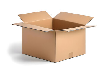 cardboard box on a white background