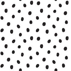 Abstract black and white minimal hand drawn seamless pattern background wallpaper - monochrome Scandinavian minimalistic vector tile