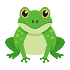 Fototapeta premium frog animal flat style isolated on white background. Vector illustration
