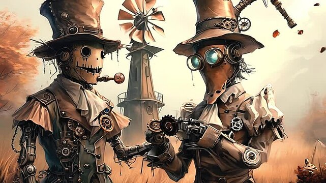 halloween robot animation