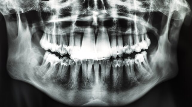 Dental X-ray Image Showing Teeth and Jawbone