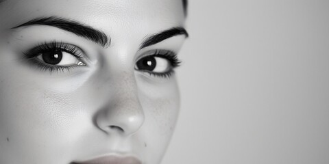 Fototapeta premium A woman's face is her true charm.