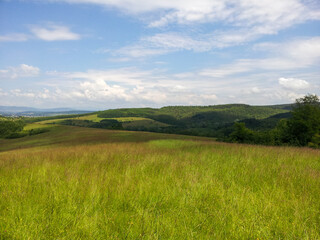 field and blue sky