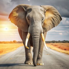 Obraz premium an elephant animal natural background