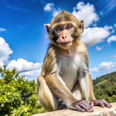 a monkey animal natural background