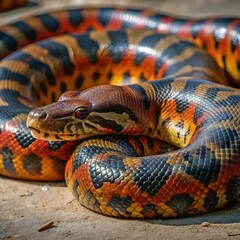 Fototapeta premium an anaconda animal natural background