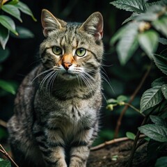 a wildcat animal natural background