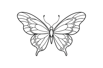 Butterfly Icon Vector Illustration – Simple and Elegant Nature Symbol for Minimalist Wildlife Design